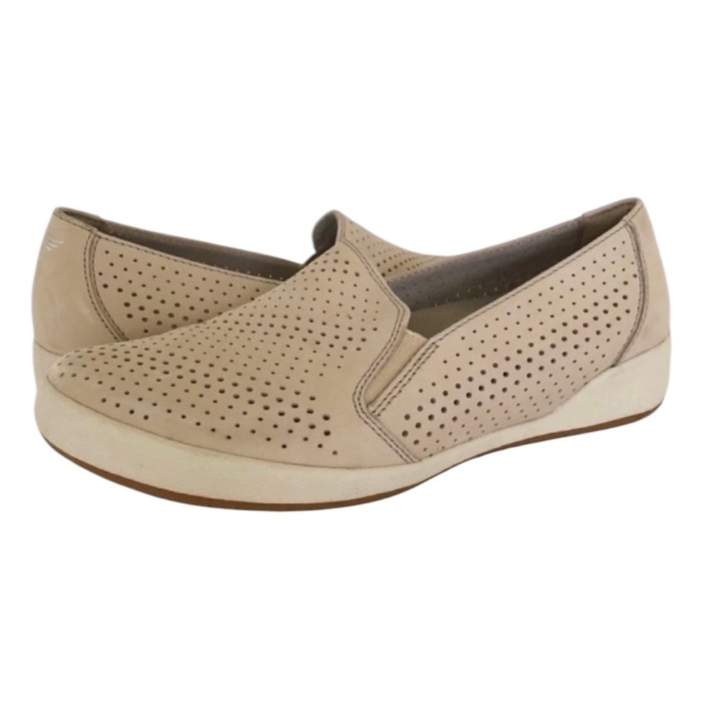EUC - Dansko Odina Sand Leather Nubuck Slip Ons - Size 38